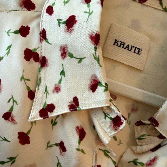KHAITE Argo Floral Blouse EUC - Picture 5 of 6